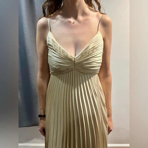 NWT! Abercrombie and Fitch Gisele Pleated Maxi Dress - Picture 4 of 12